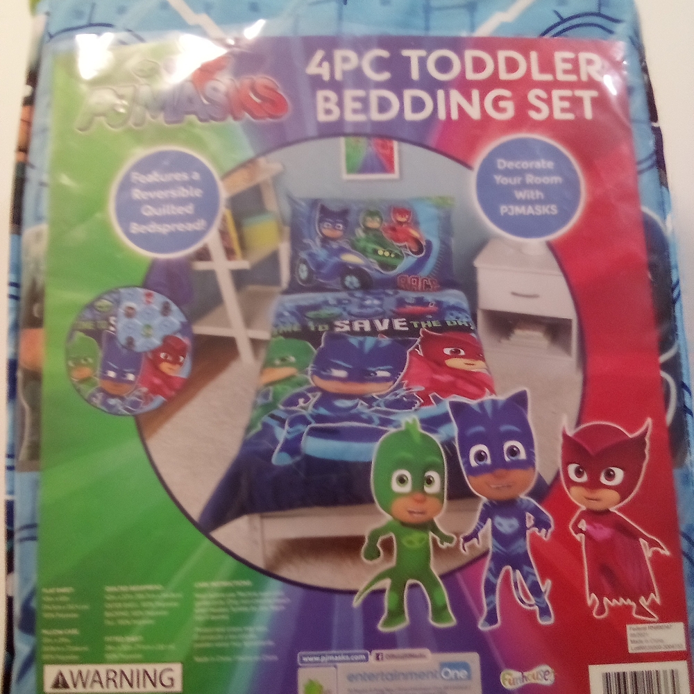 4-Piece Toddler Bedding Set - Blue